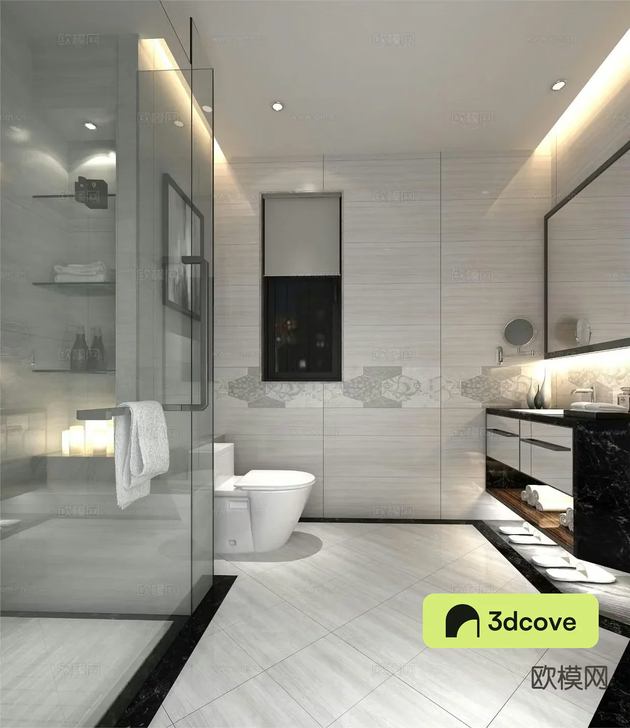 Modern bathroom toilet