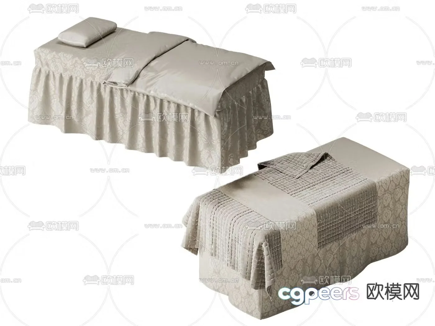 Modern massage bed care bed beauty bed 3d model
