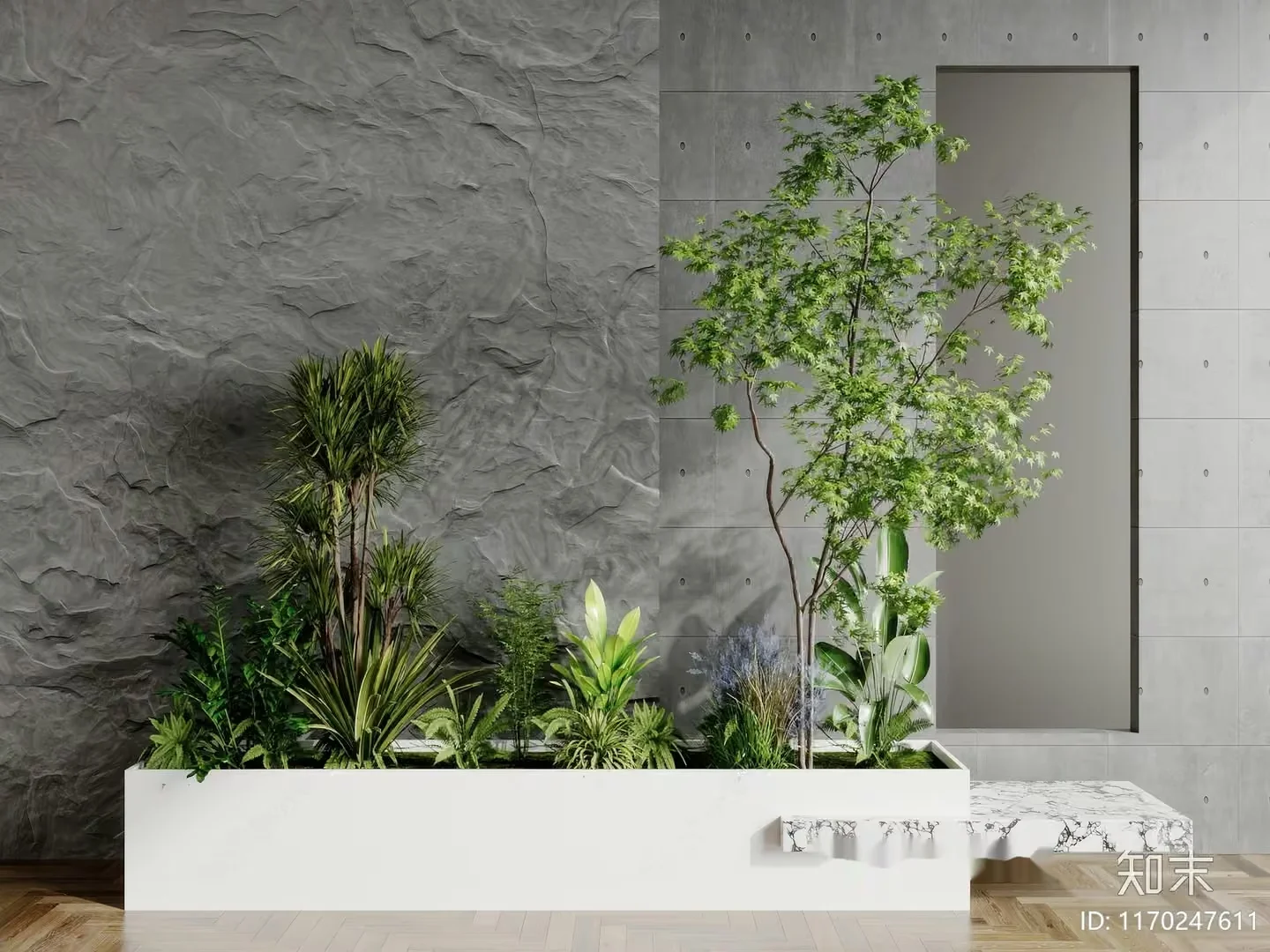 Modern Indoor Garden 3D Model – 16602 – VRAY Render
