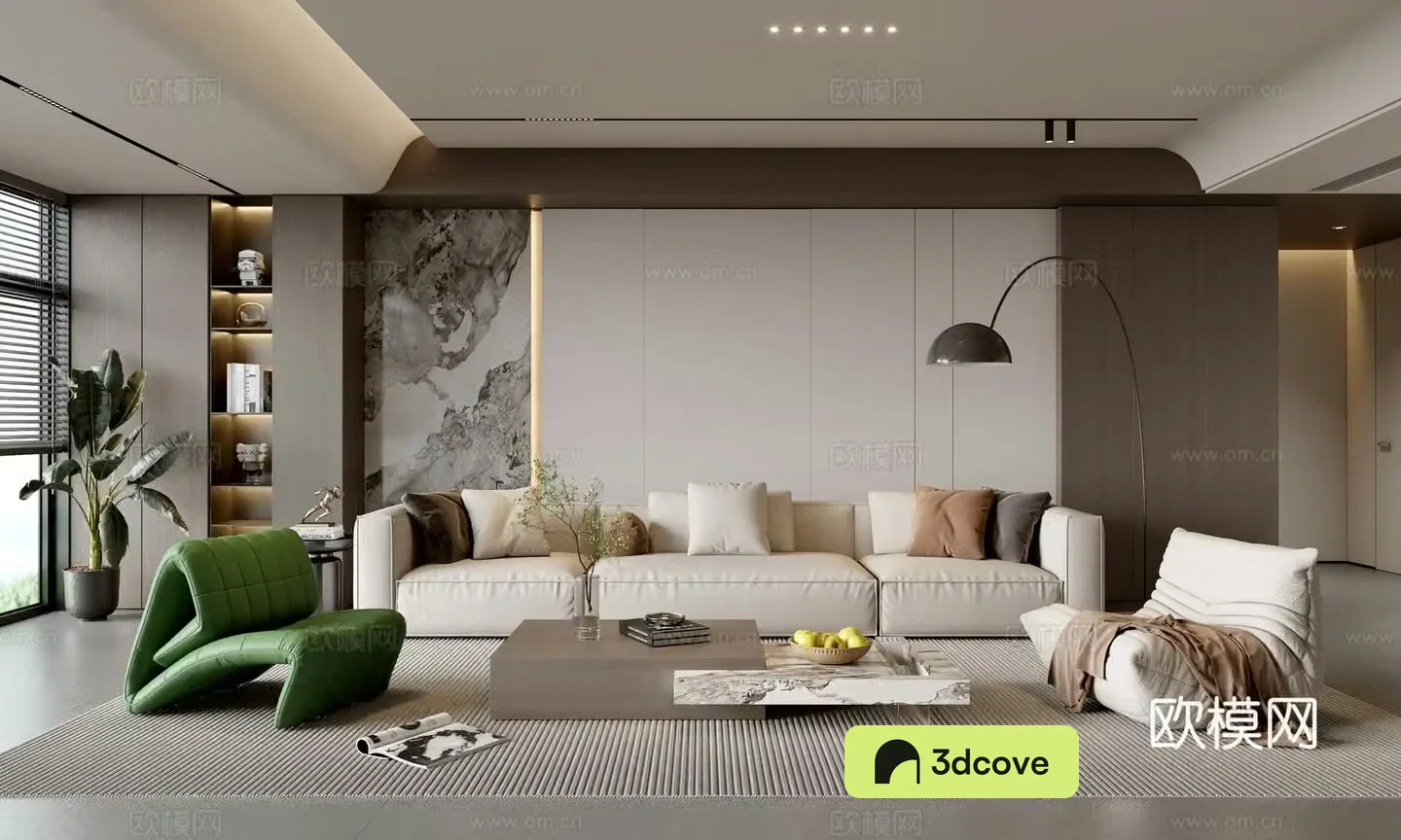 Modern simple living room balcony cabinet sofa combination coffee table sofa background wall
