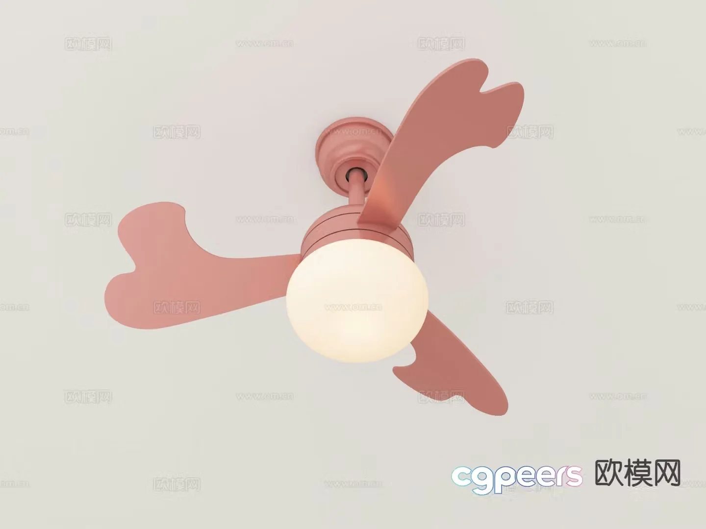 Modern children’s room fan light 3d model