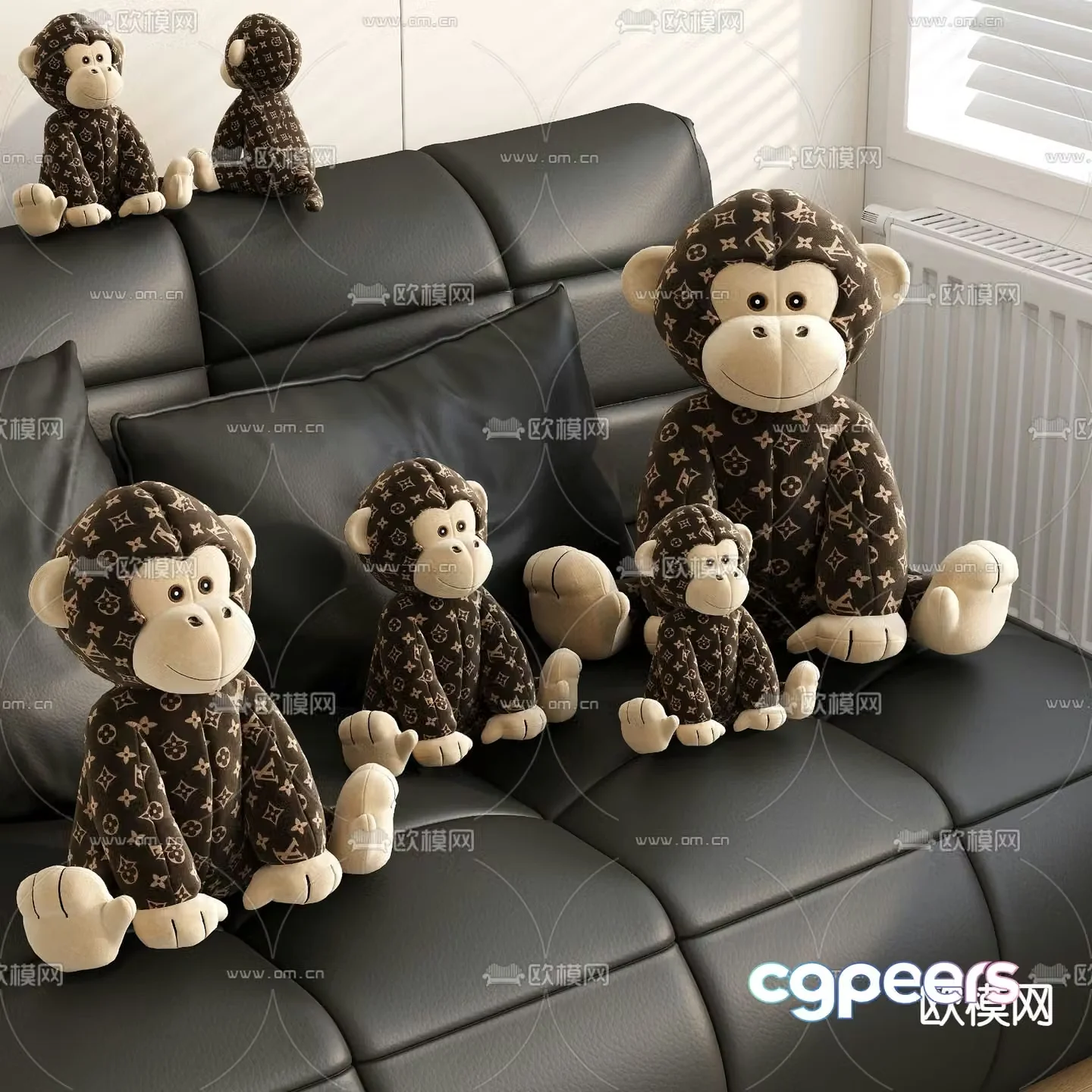 Louis Vuitton monkey doll toy 3d model