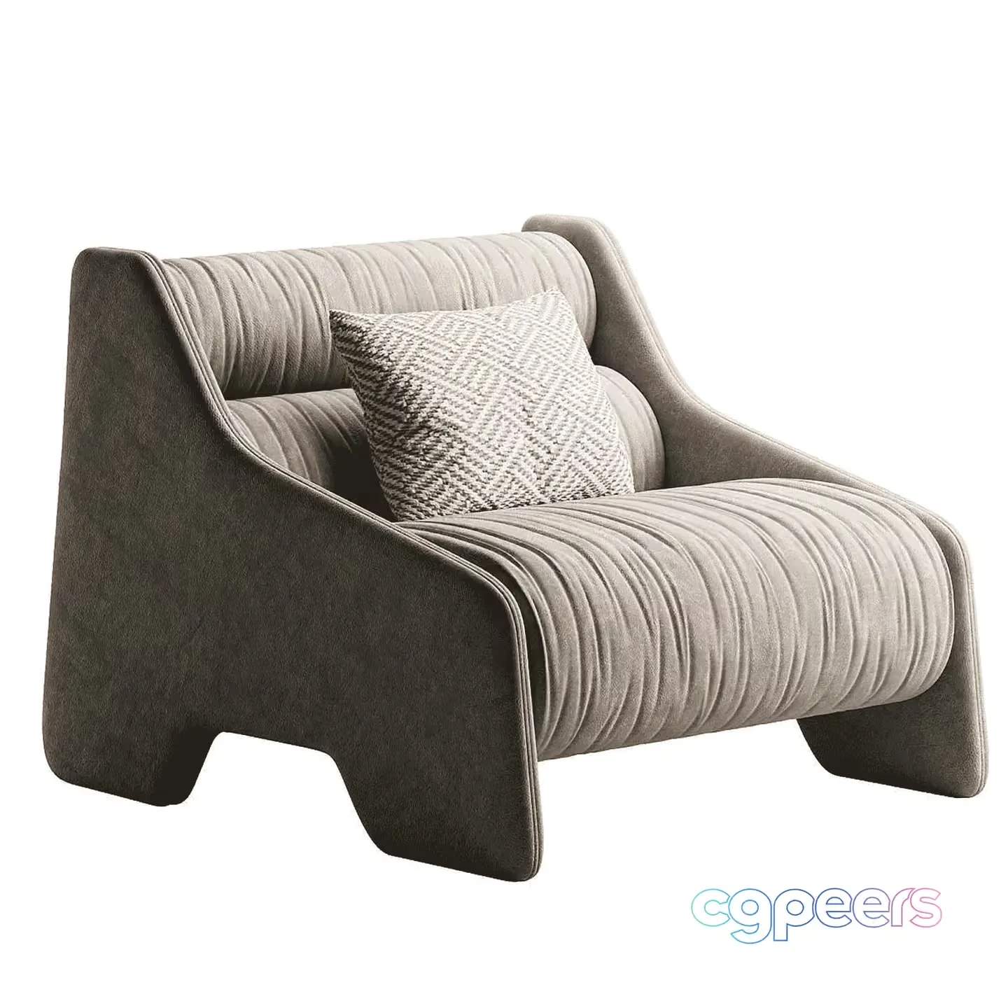 Modern Gray Sofa 3D Model – 15015 – VRAY Render