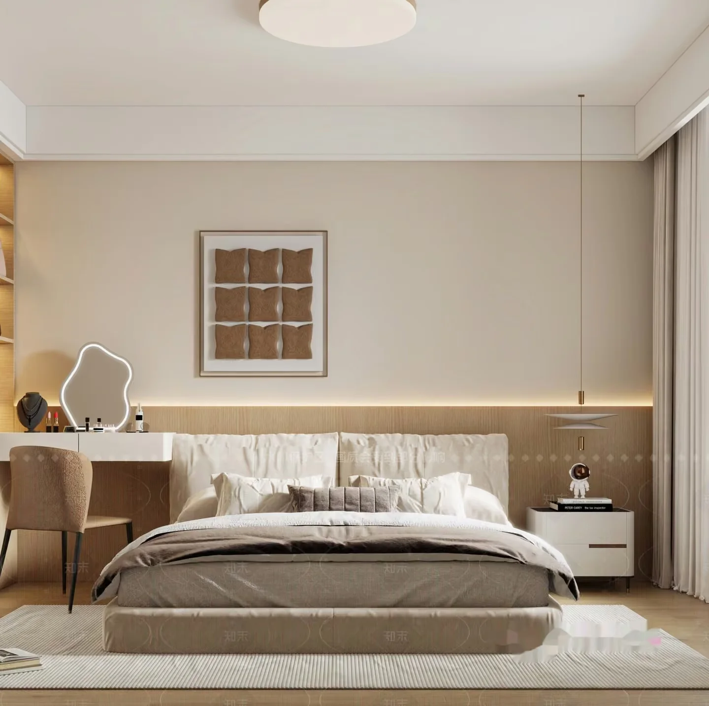 Cozy Modern Bedroom 3D Model – 14756 – VRAY Render