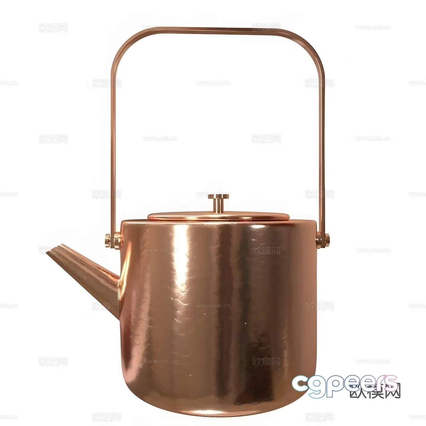 Copper kettle 3D model