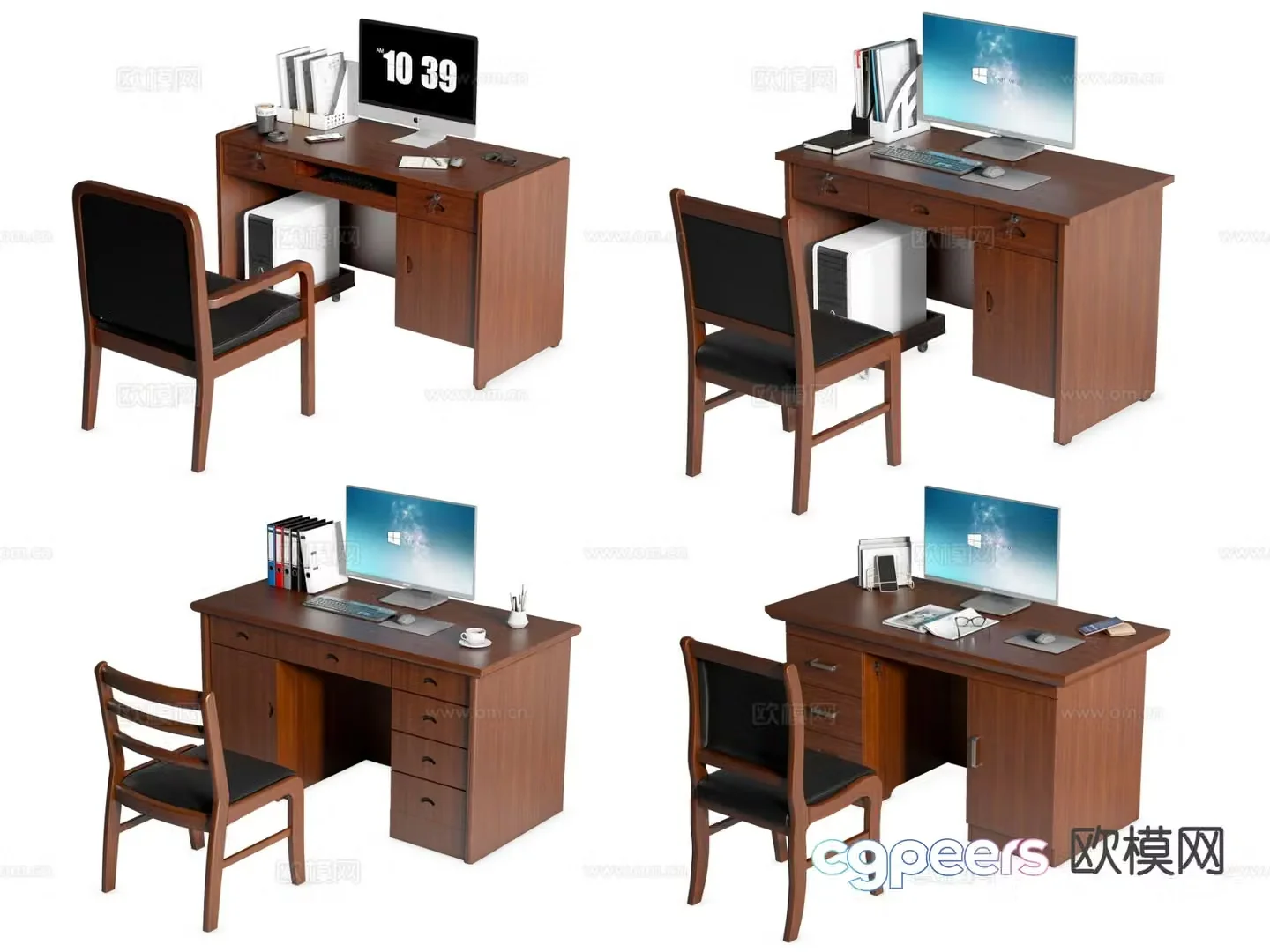 Modern party and government tables and chairs government office desks employee tables and chairs 3D model