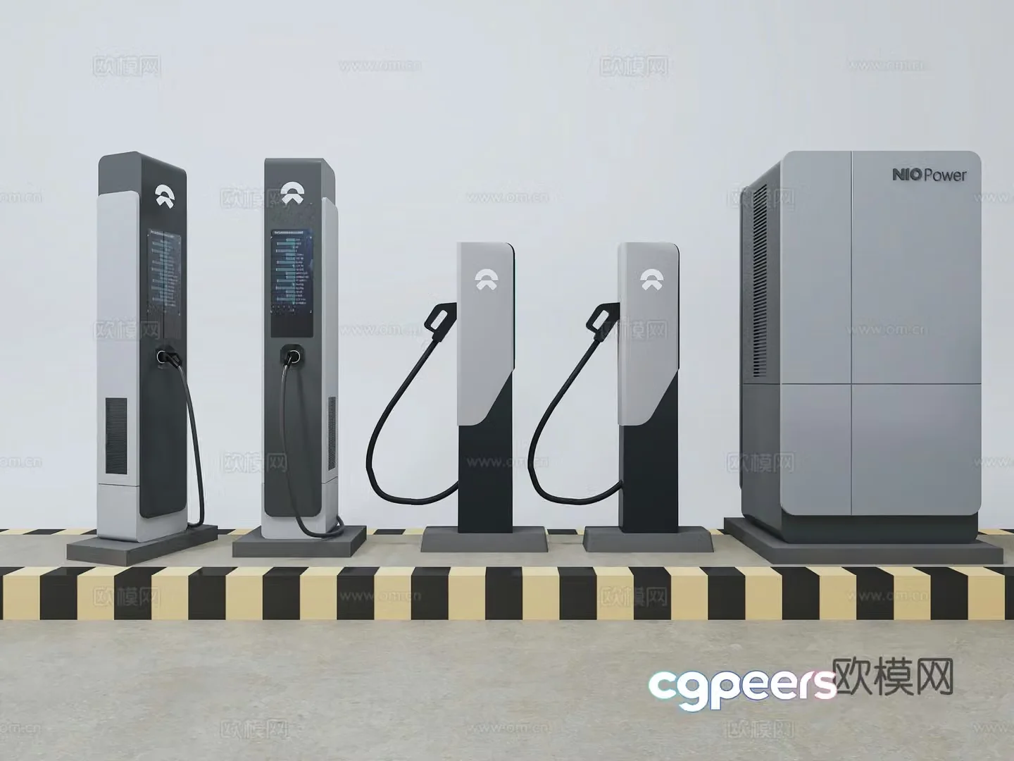 NIO charging pile 3D model