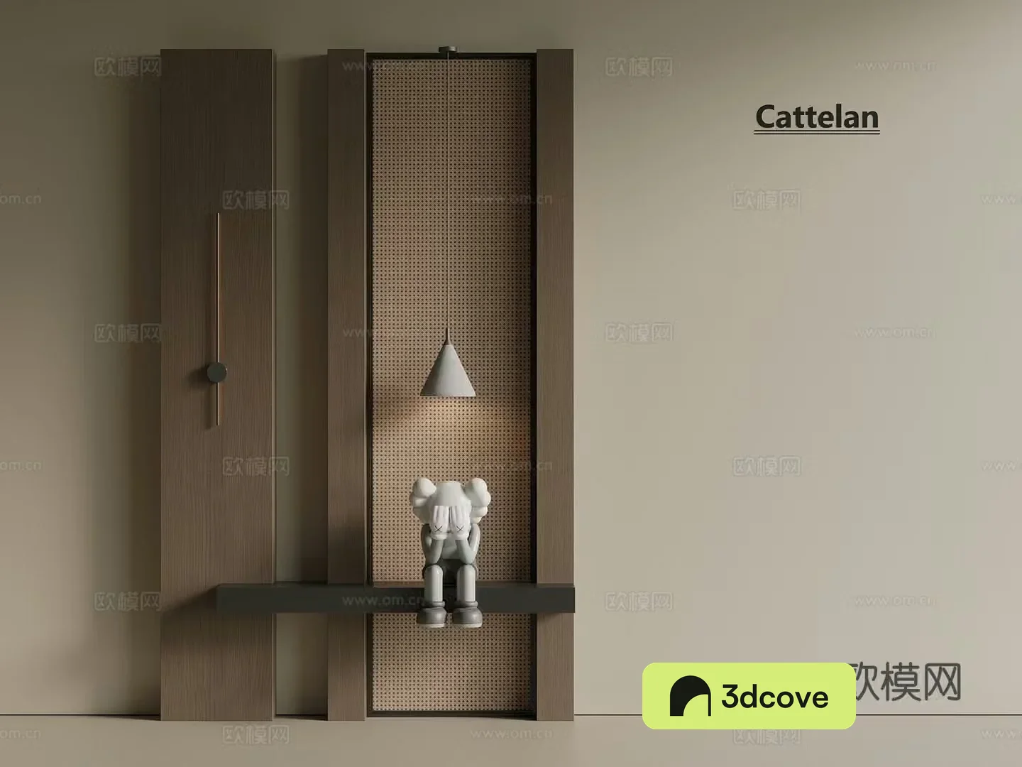 Italian style light luxury entrance hall corridor hall entrance hall ornaments end view villa entrance hall