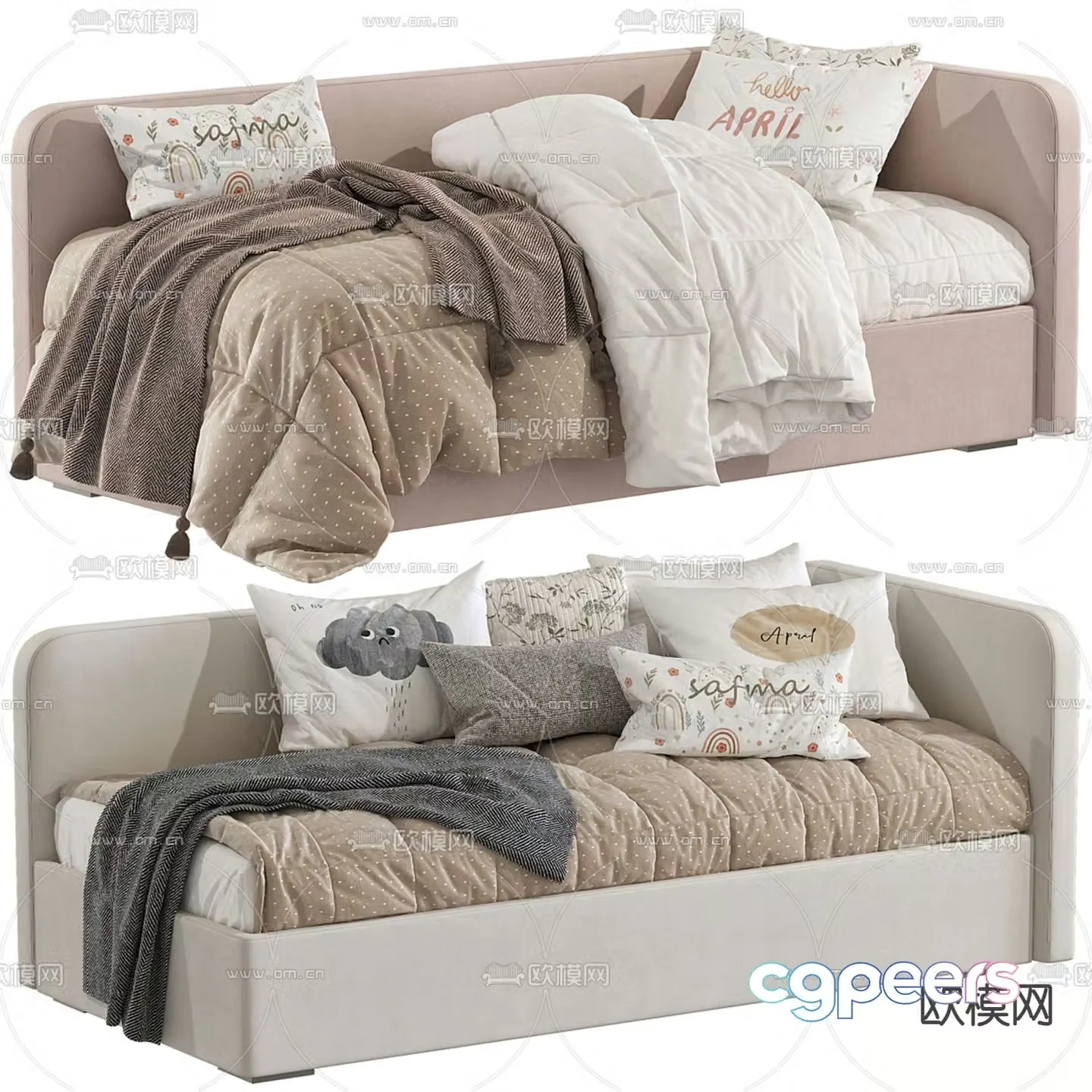 Children’s bed sofa bed 3d model