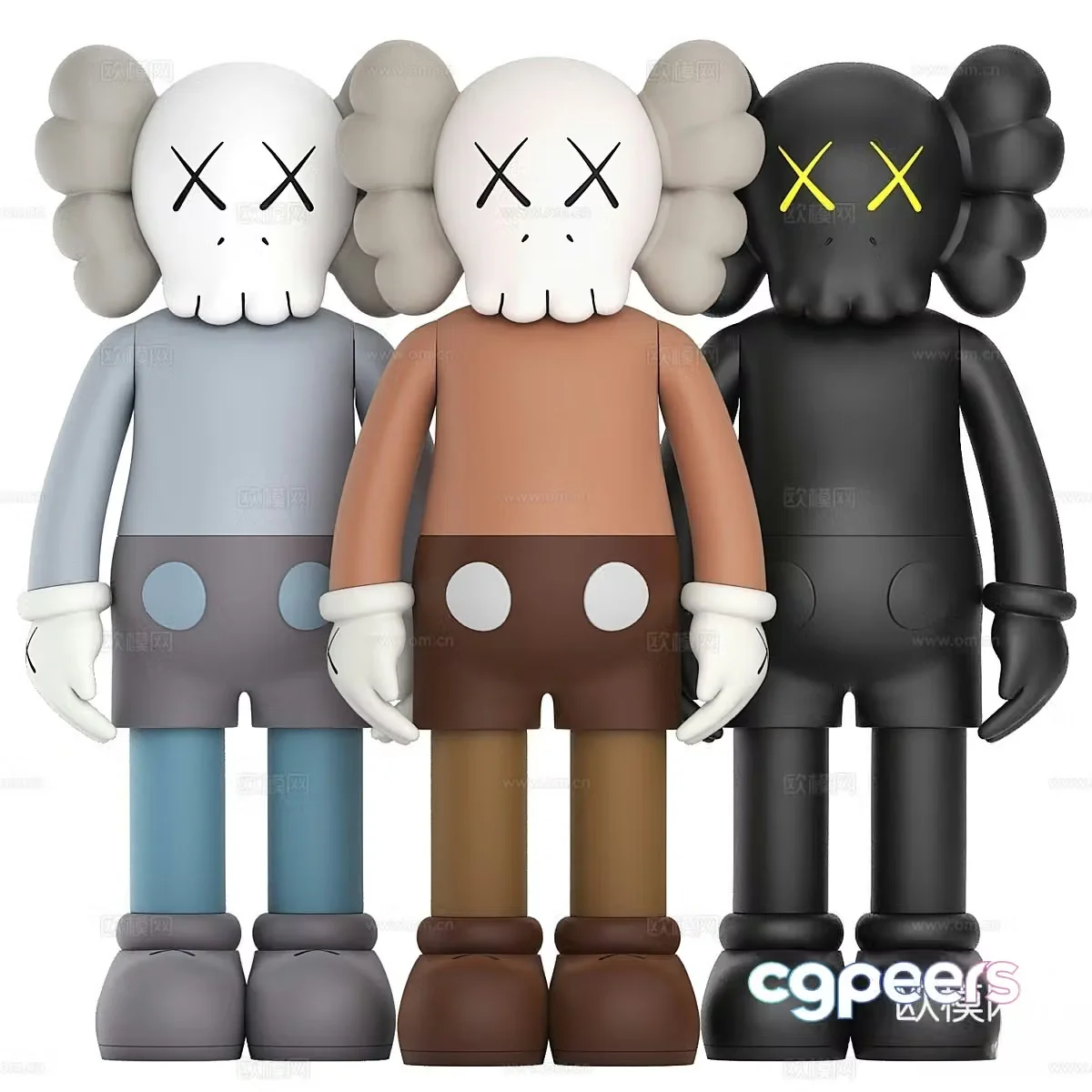 KAWS doll doll fashionable ornament 3d model