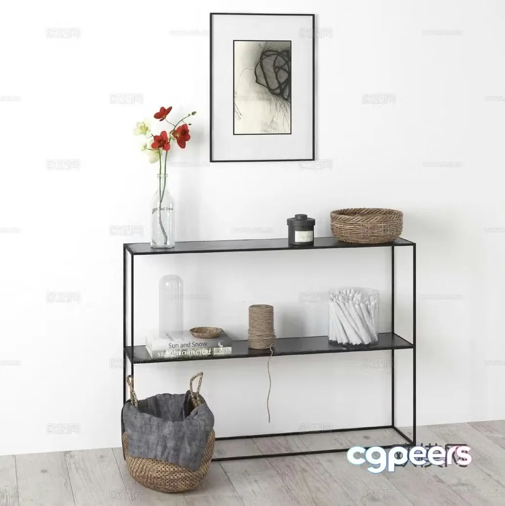 Modern sideboard shelf 3d model