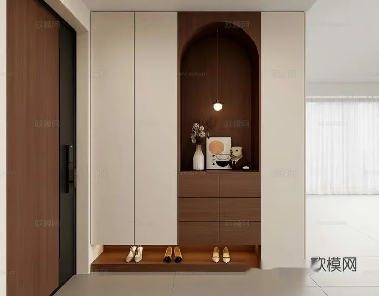 Modern Shoe Rack 3D Model – 669 – VRAY Render