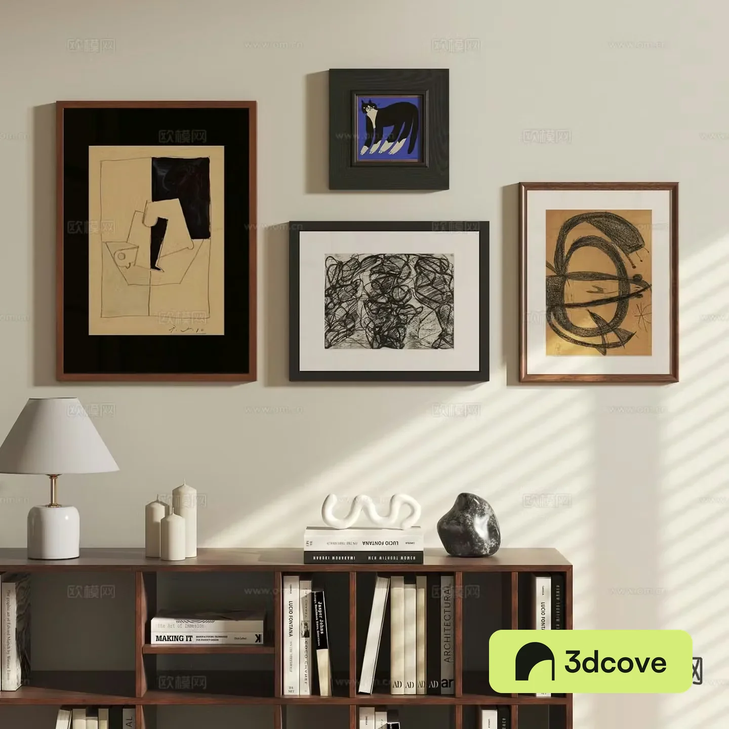 Medieval style abstract painting hanging painting