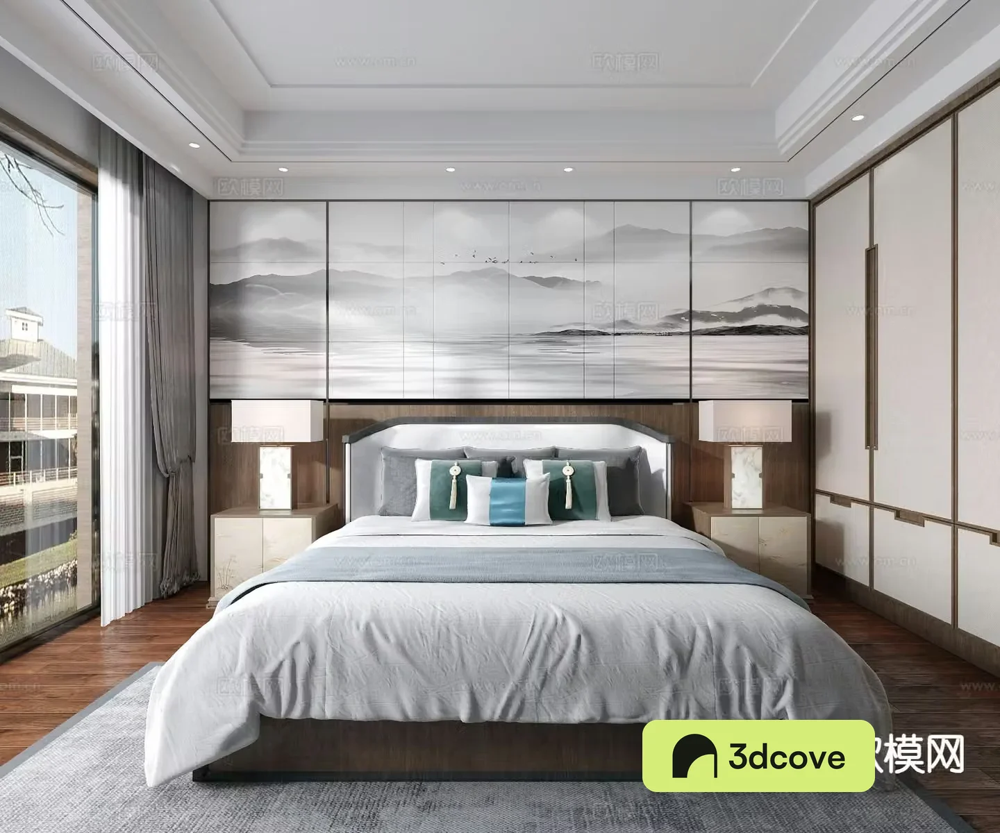 New Chinese style bedroom master bedroom