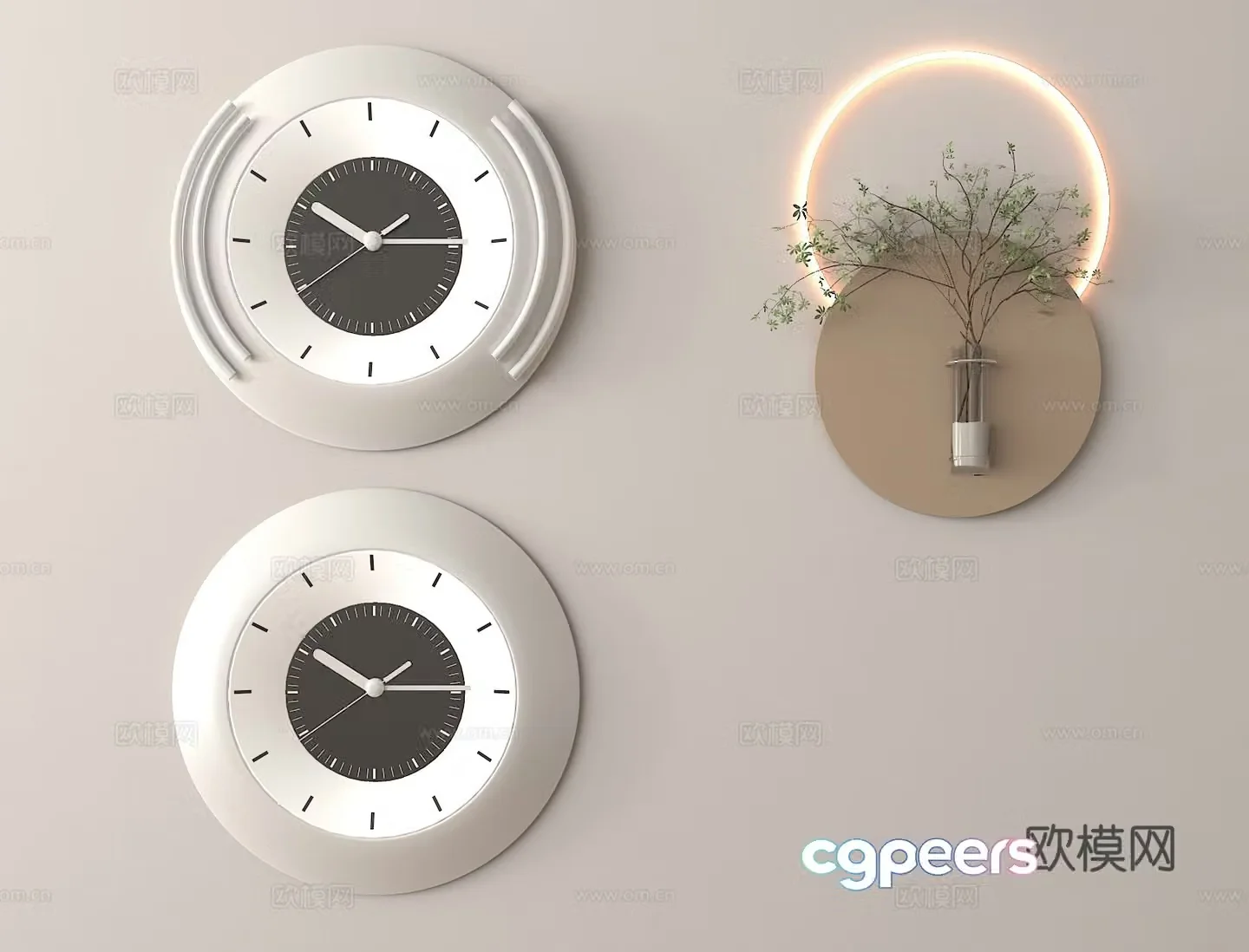 clock clock wall clock 3d model