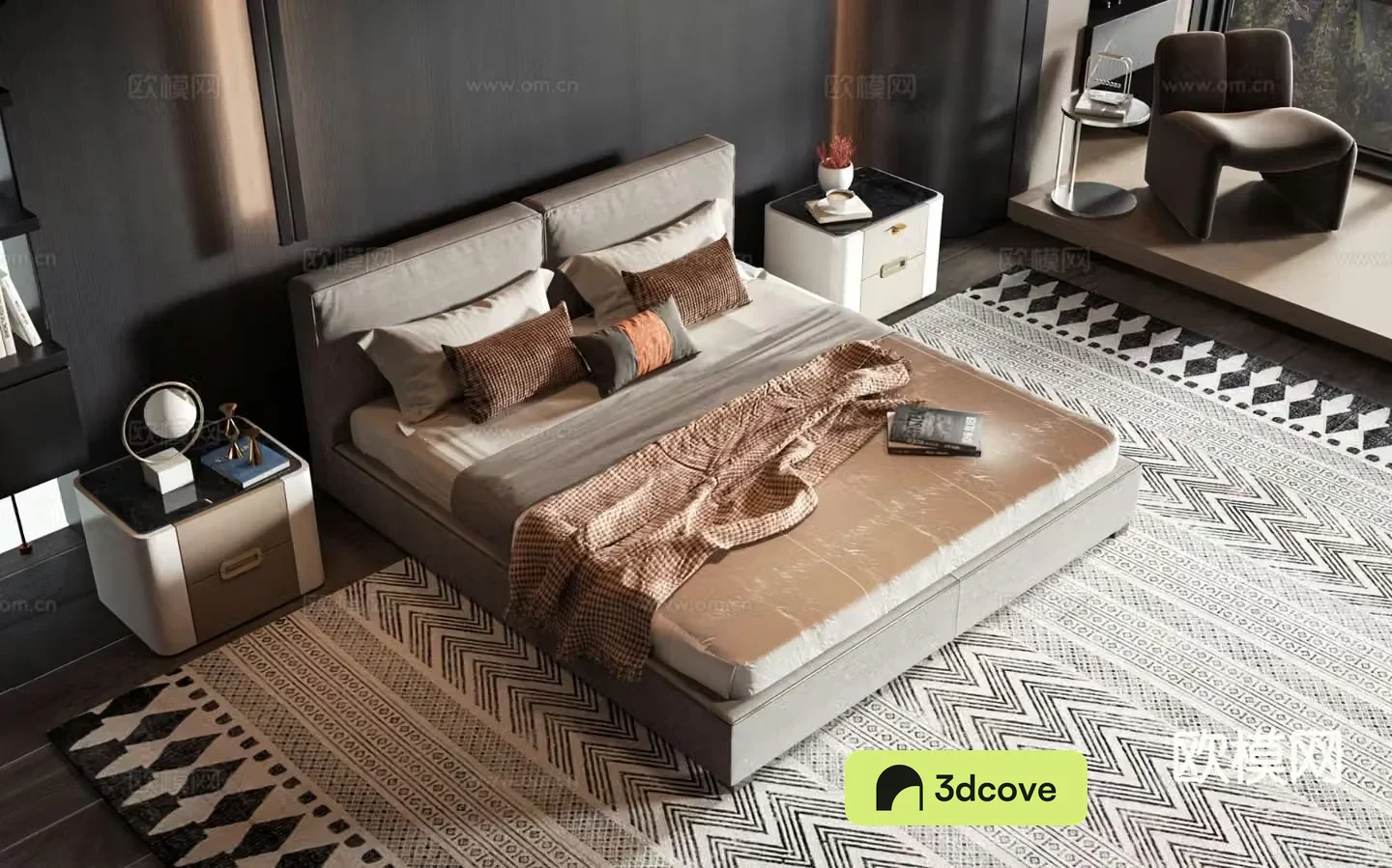 Modern double bed