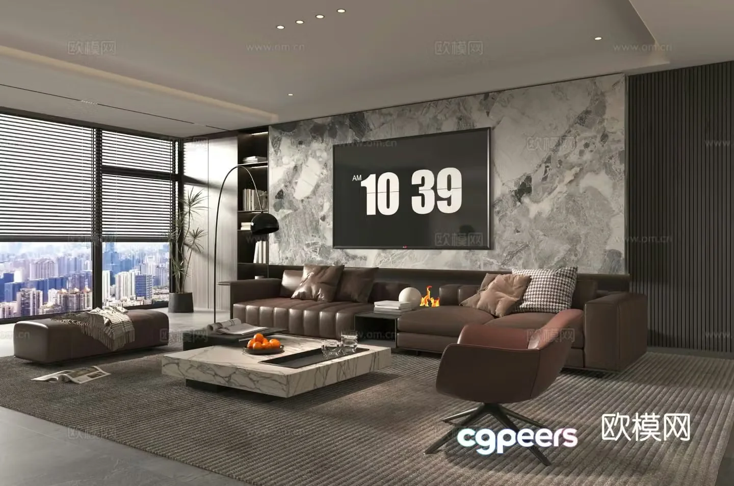 Modern living room 3d model