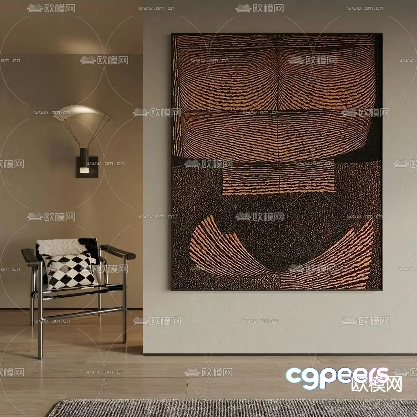 Wabi Sasava painting texture painting decorative painting 3d model