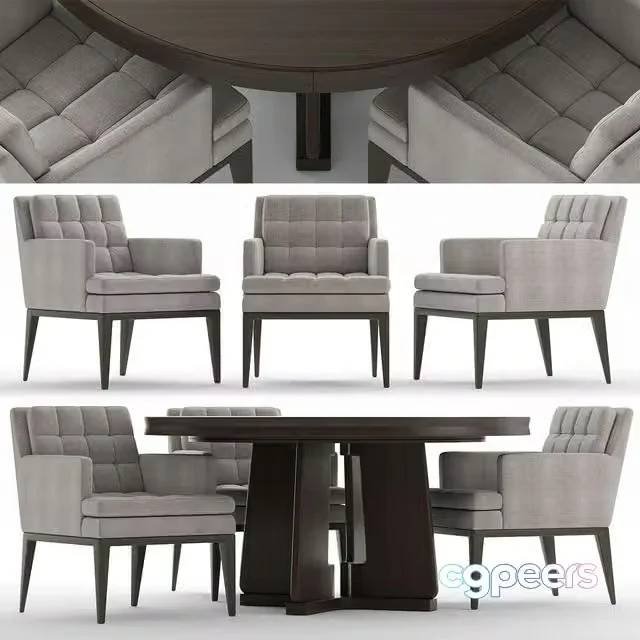 3ds Max Free – Table and chairs baker DINING CHAIR1