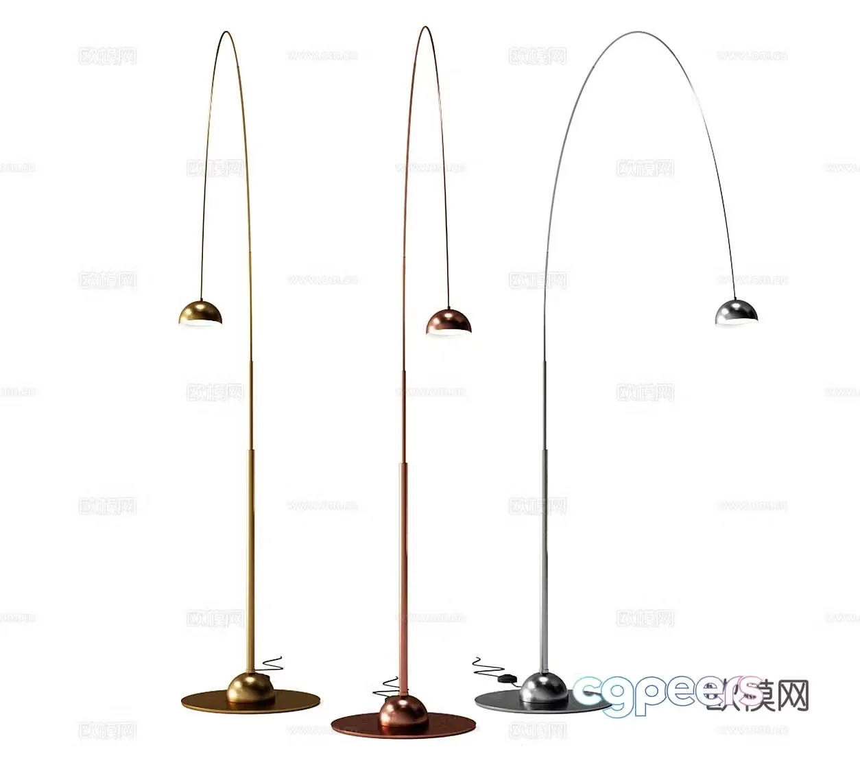 Simple floor lamp Metal floor lamp Minimalist floor lamp Fishing lamp Creative floor lamp Living room 3D model