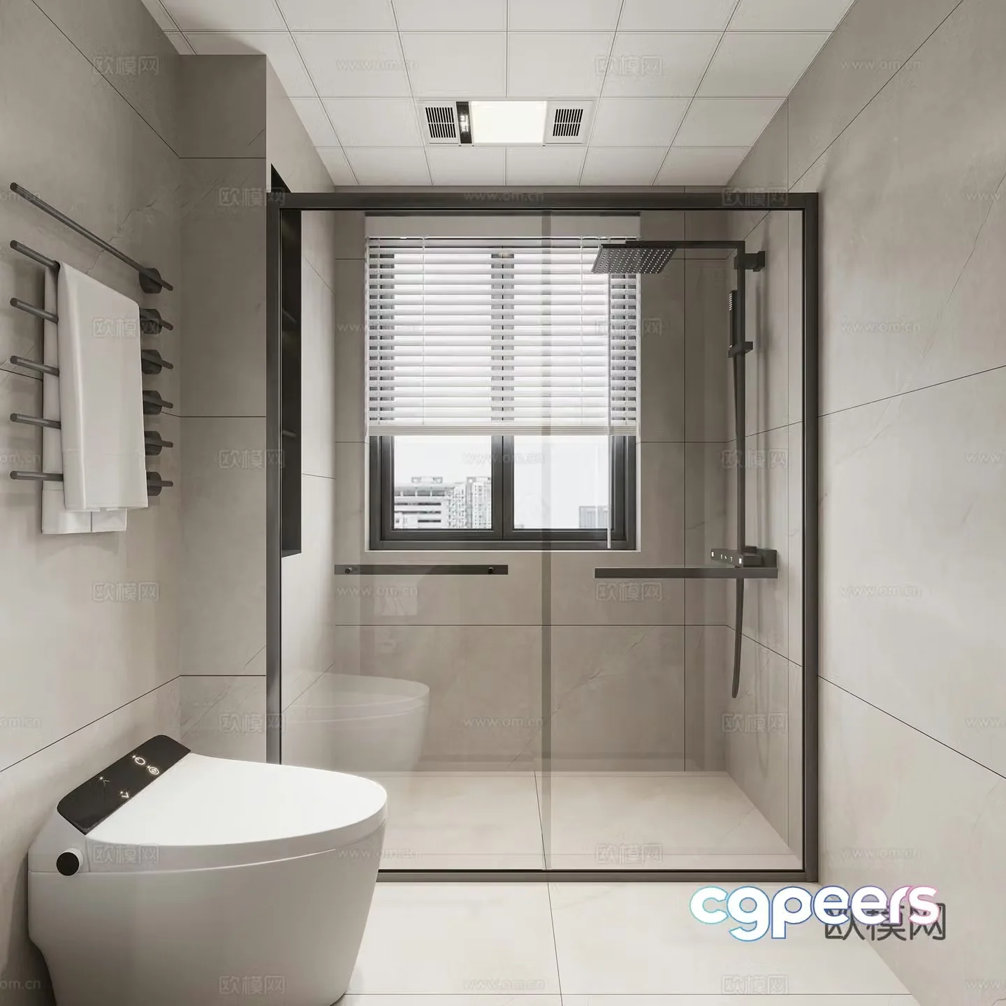 Modern bathroom bathroom 3d model