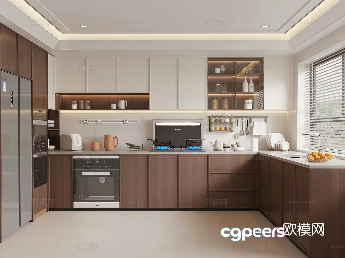 Wasabi Middle Style Kitchen 3D Model