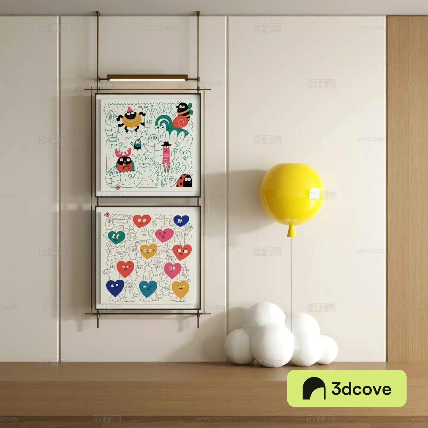 Modern graffiti decorative painting