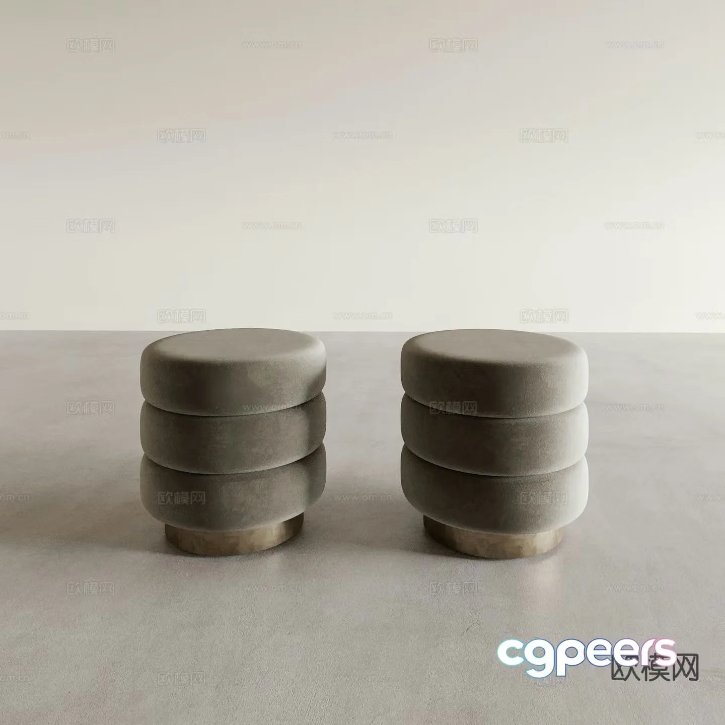 round stool stool shoe changing stool sofa stool 3d model