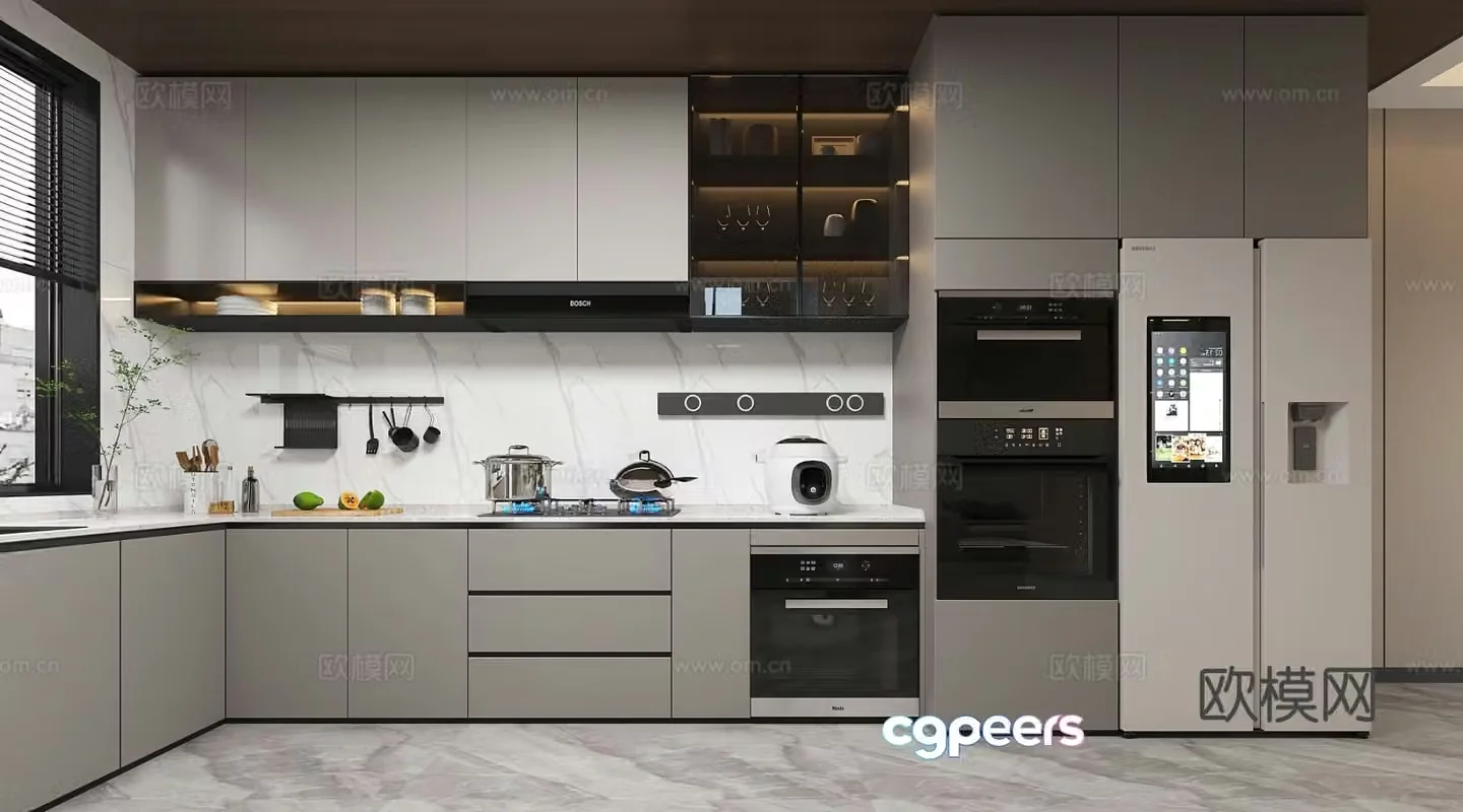 Modern kitchen 3d model