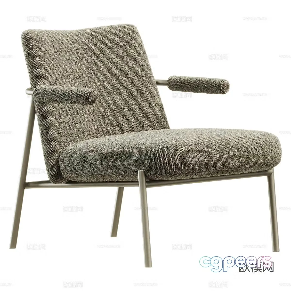 Modern Italian Cream Style FRIENDLY Armchair 3d Model