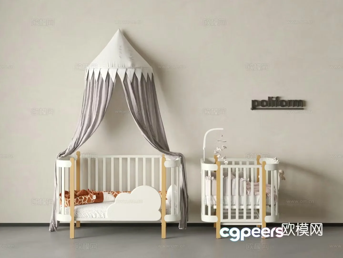 Modern children’s bed daughter bed up and down bed children’s bed stair bed double bed 3d model