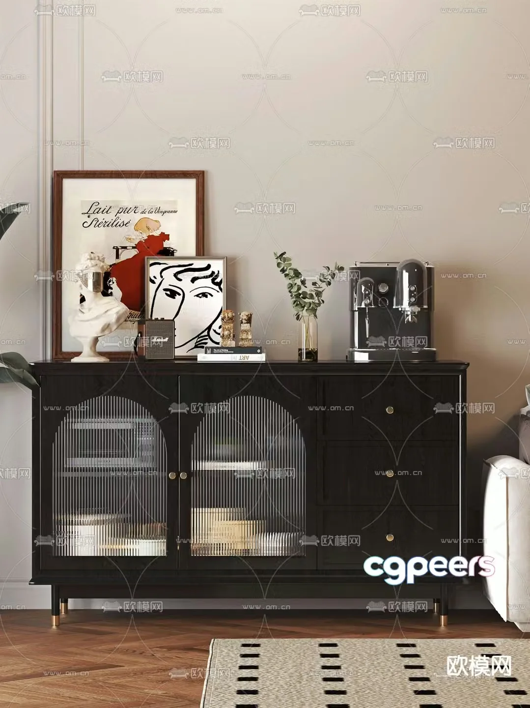 French sideboard 3d model