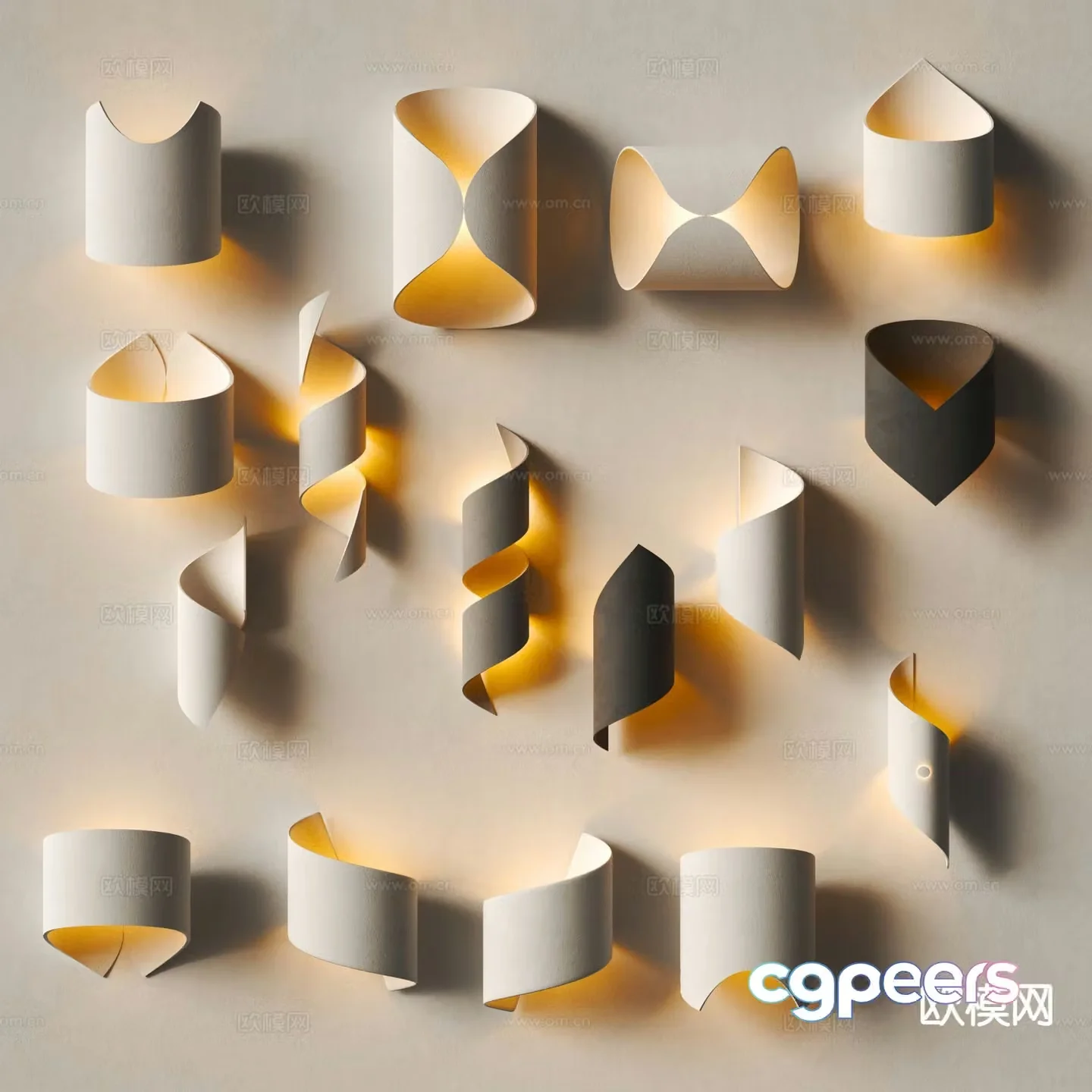 Modern wall lamp personalized wall lamp plaster wall lamp 3d model