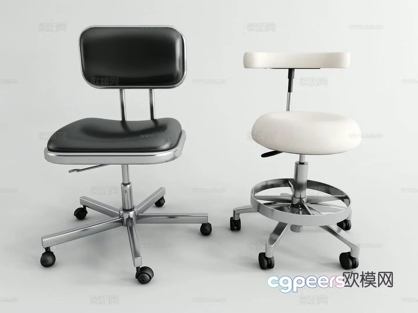 Modern office chair lifting swivel chair 3d model