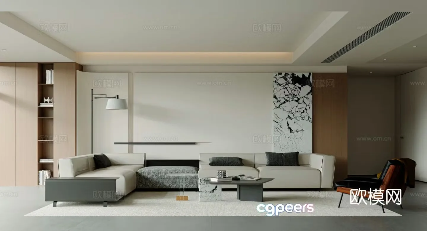 Modern living room 3d model