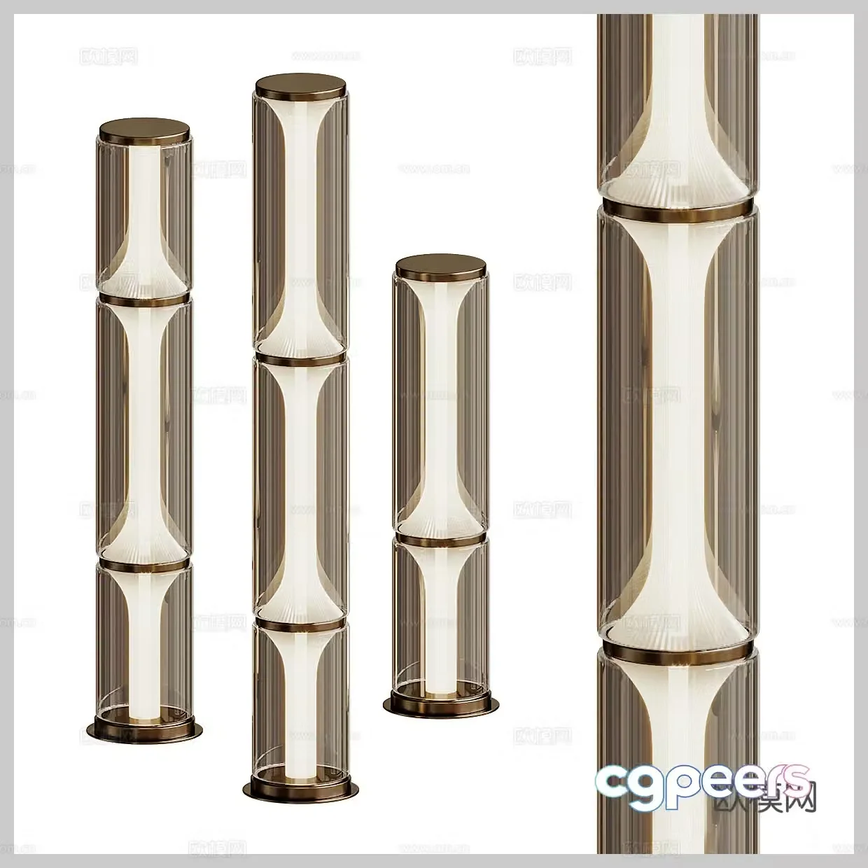 Floor lamp combination Simple floor lamp Minimalist floor lamp Glass chandelier Art floor lamp Civil 3D model