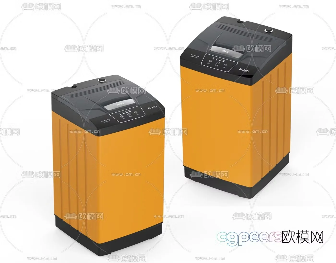 Modern fully automatic washing machine 3d model