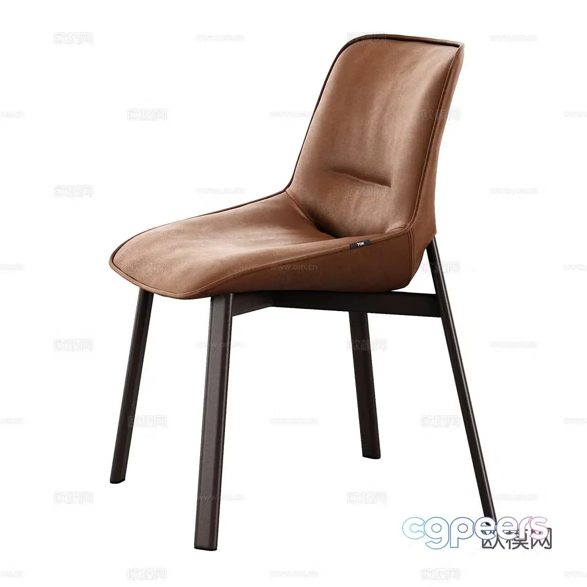 Nordic simple chair simple chair casual chair dining chair stool 3d model
