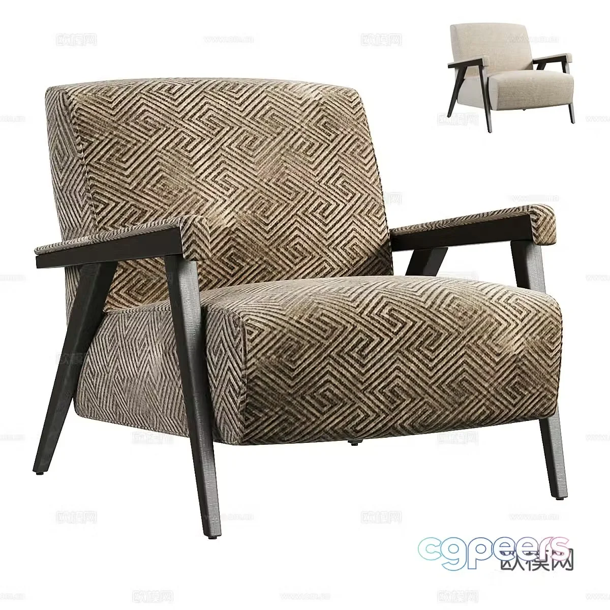 New Chinese armchair 3d model