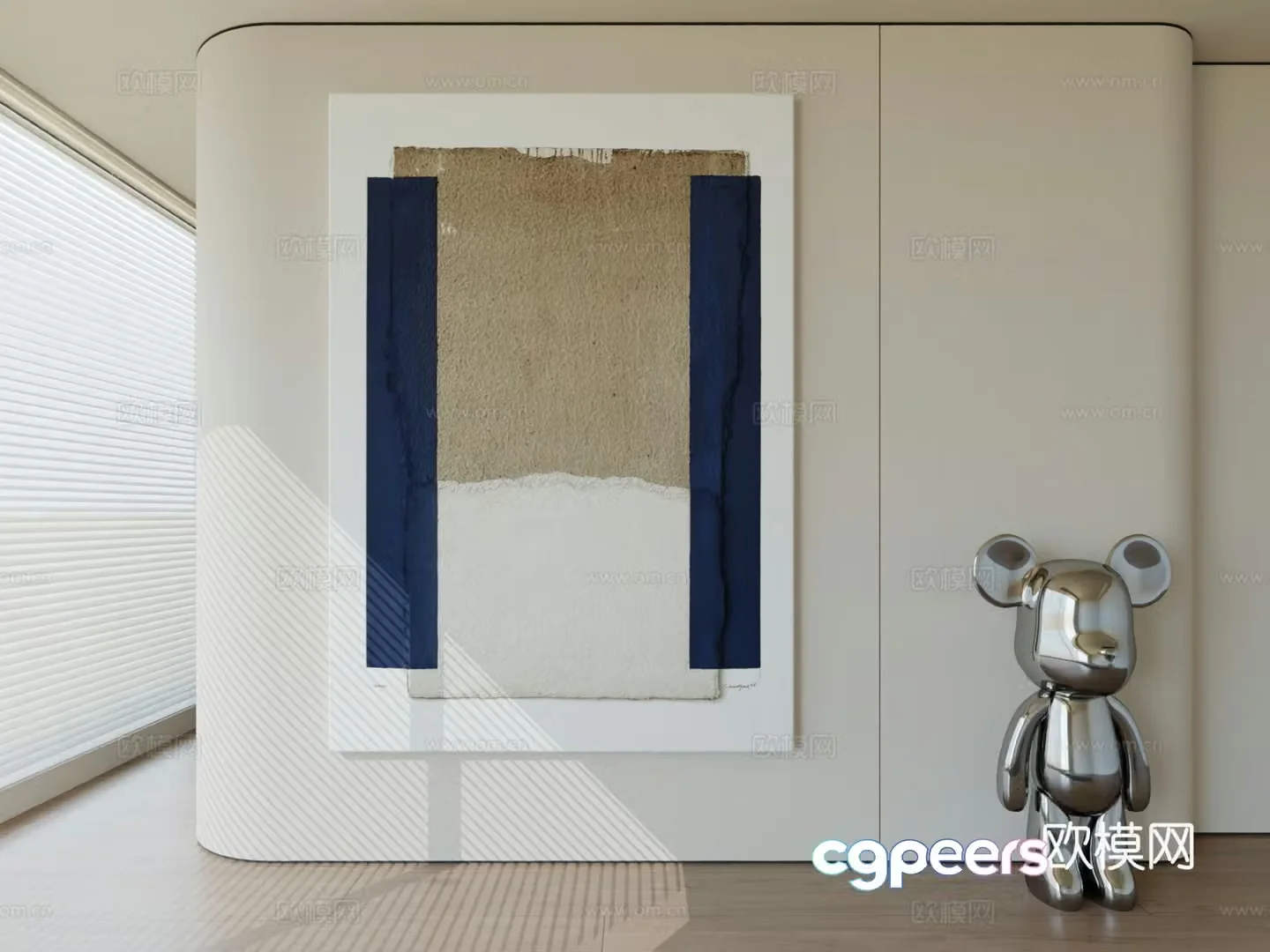 Modern minimalist hanging painting abstract art hanging painting 3d model