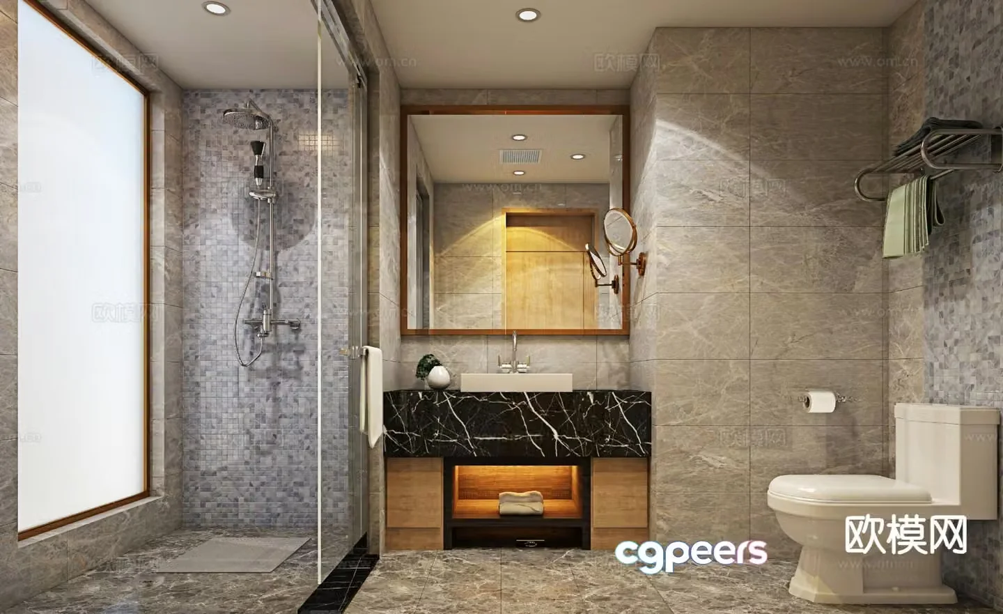 Modern bathroom bathroom 3d model