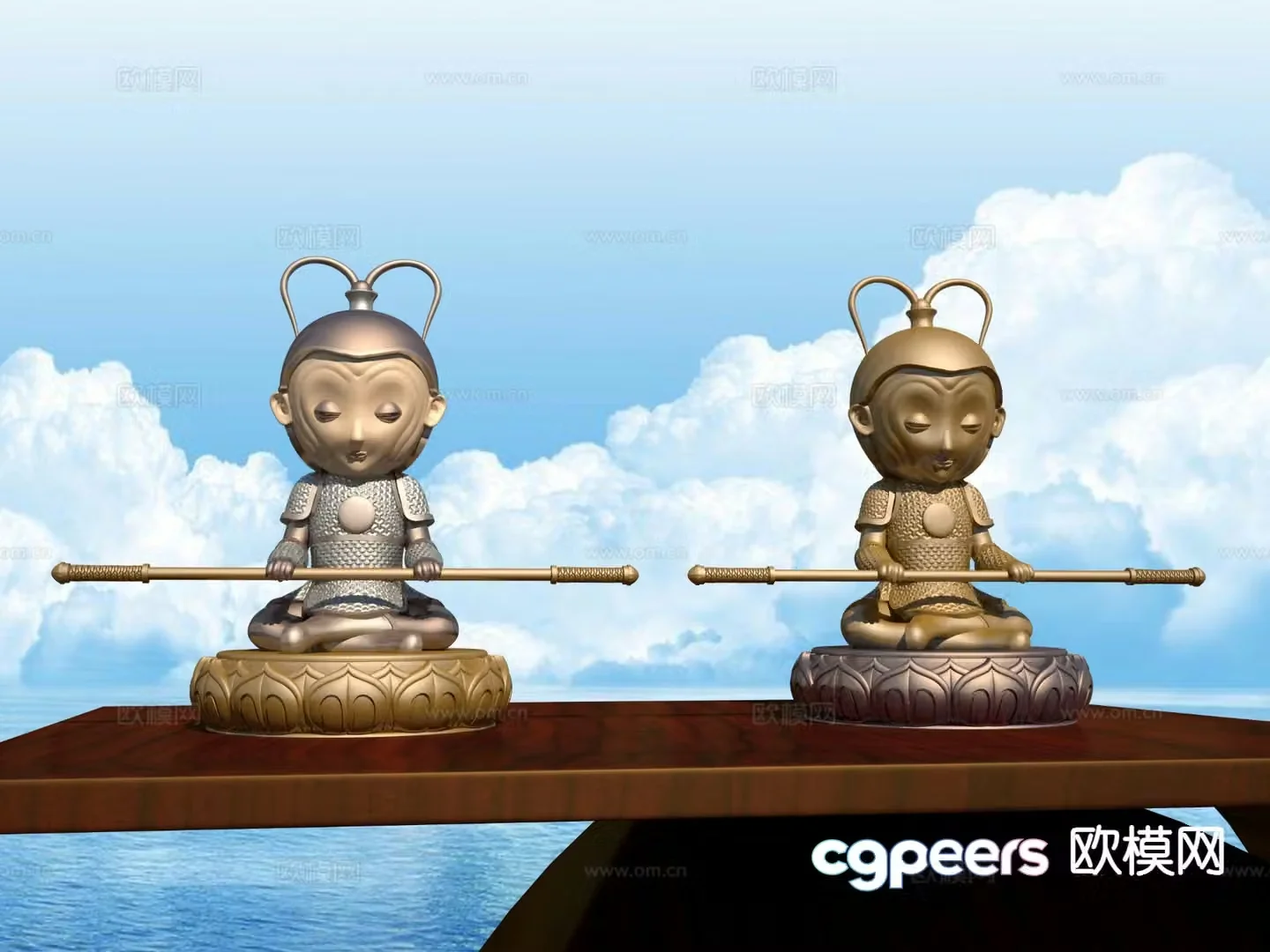 Cartoon Wukong sculpture 3d model