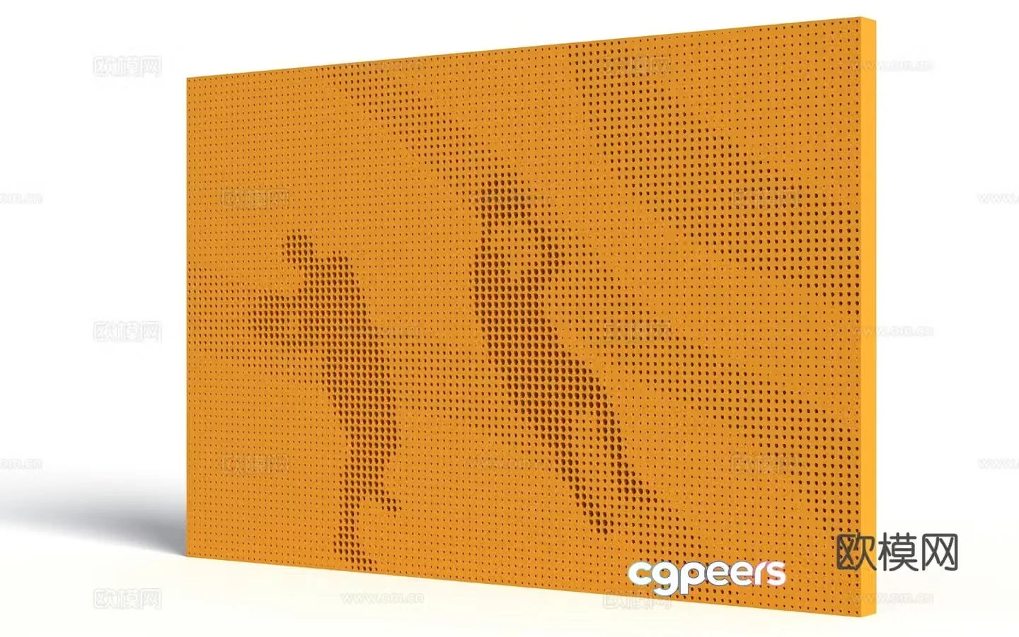 Modern sports landscape wall Sports fitness culture wall 3d model