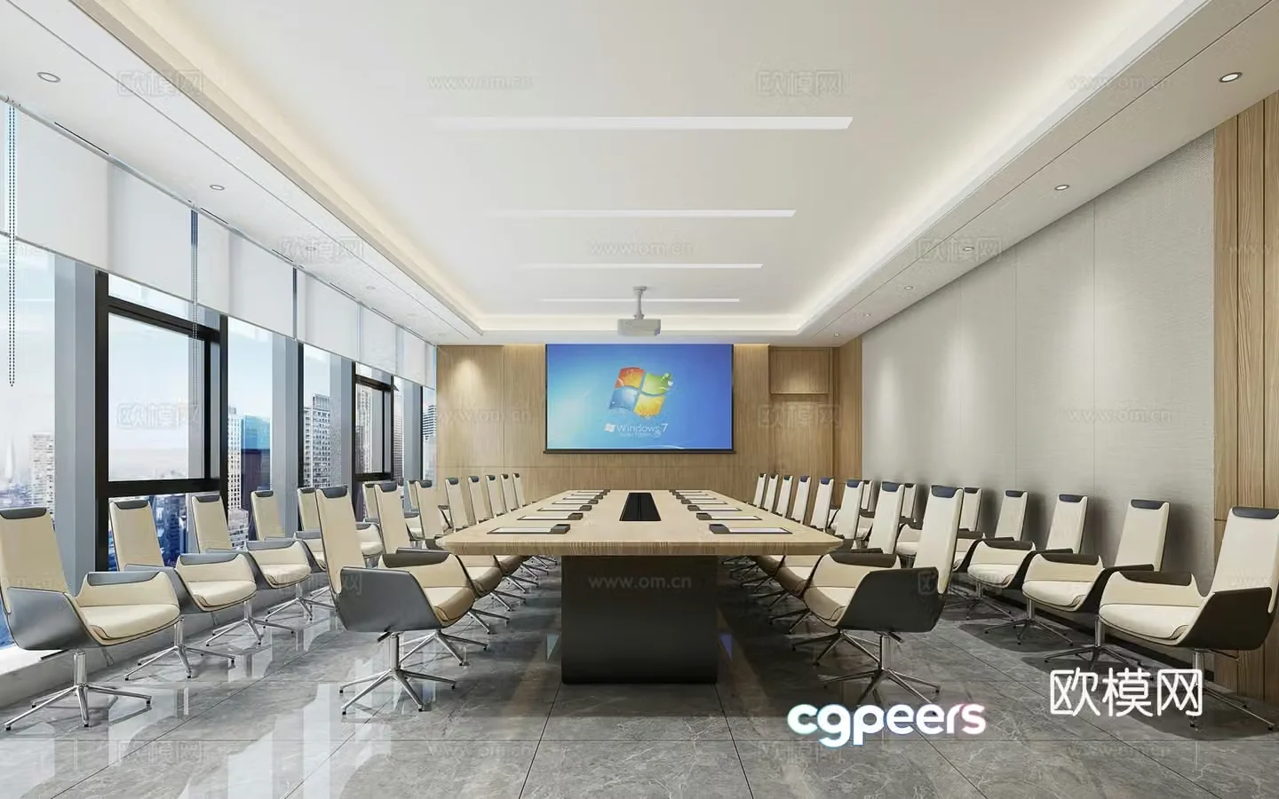 Modern conference room 3d model