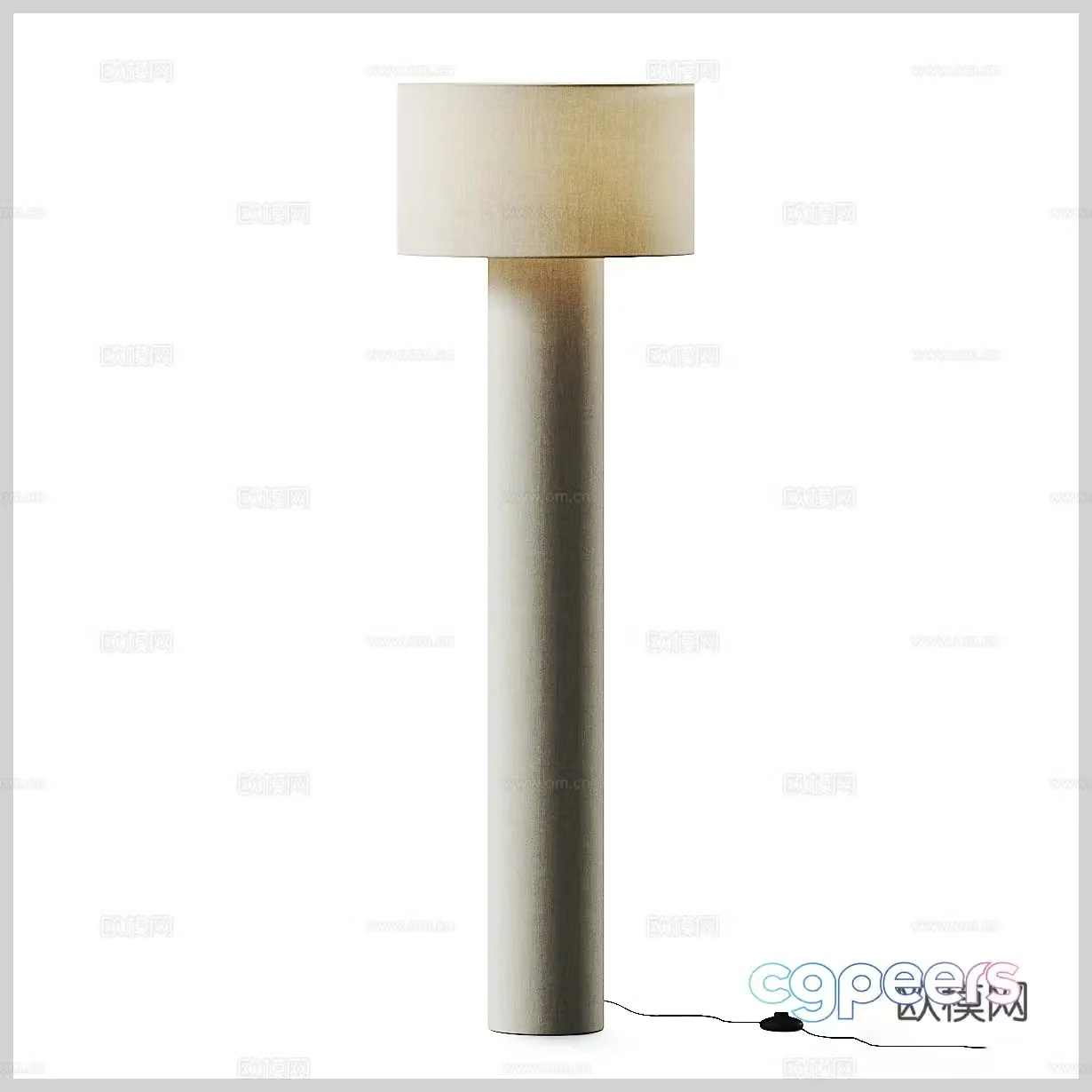 Wasabi wind floor lamp paper floor lamp living room floor lamp bedroom floor lamp outdoor floor lamp 3d model