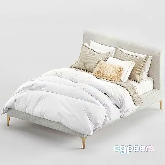 3ds Max Free – West Elm Andes bed