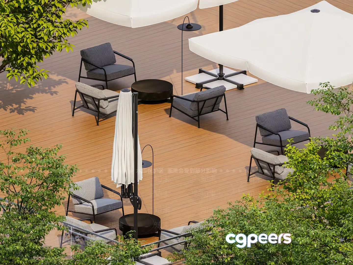 Modern Outdoor Furniture 3D Model – 1948 – VRAY Render