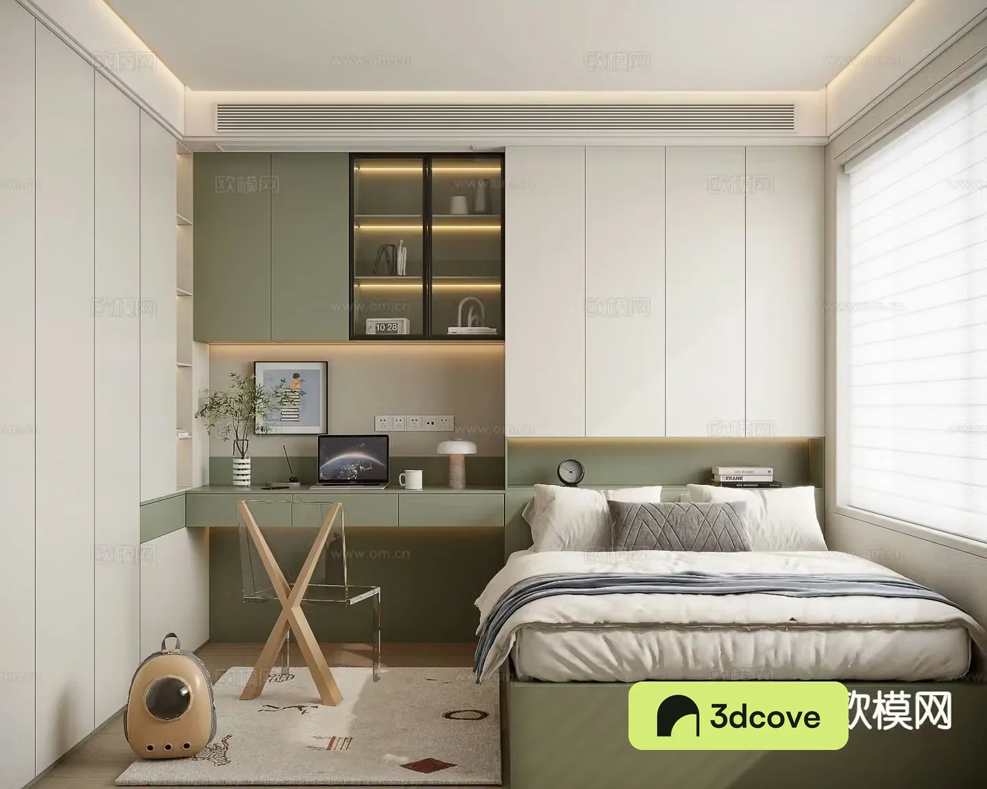 Modern minimalist bedroom tatami bedroom