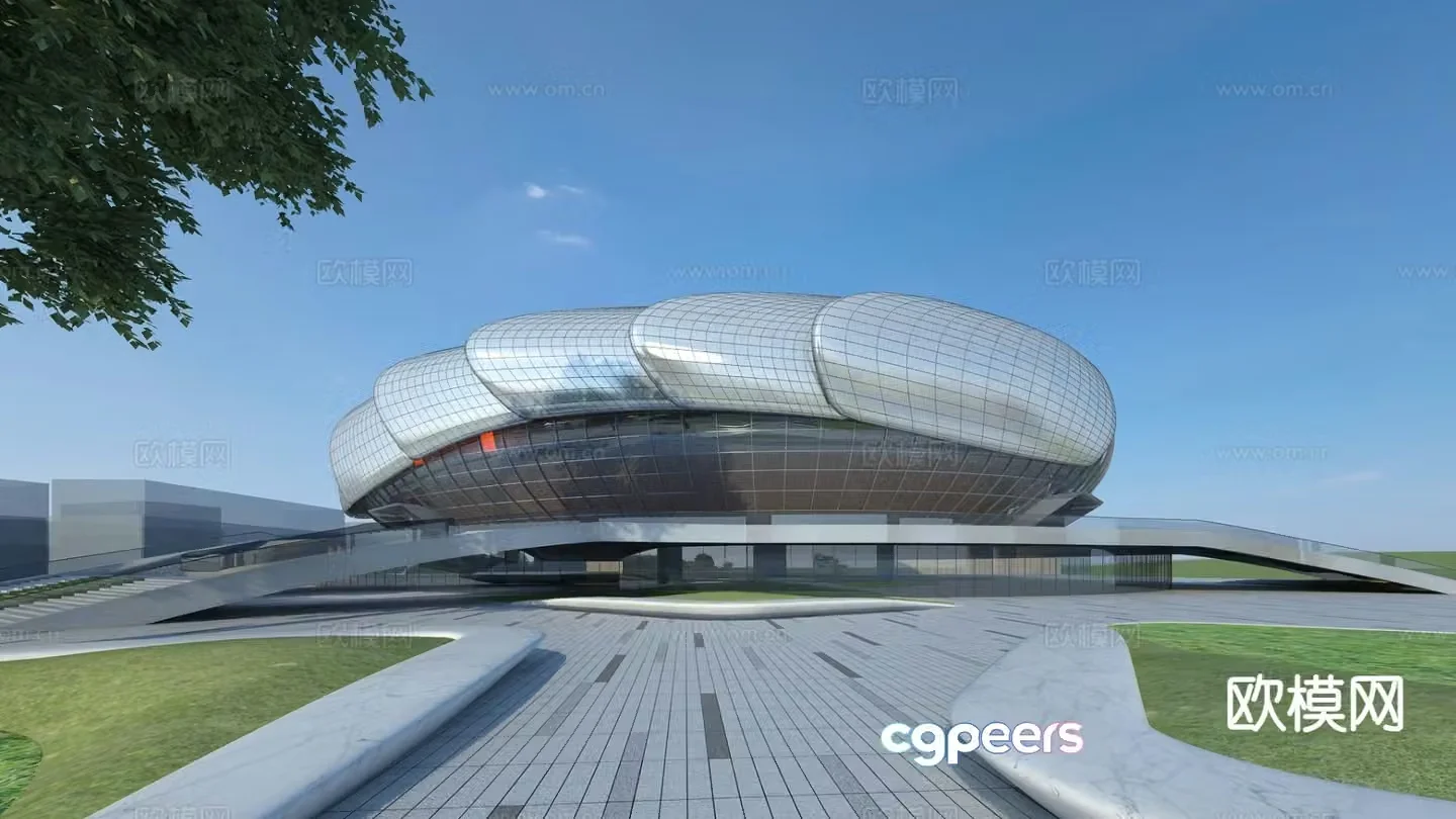3D model of exhibition hall appearance