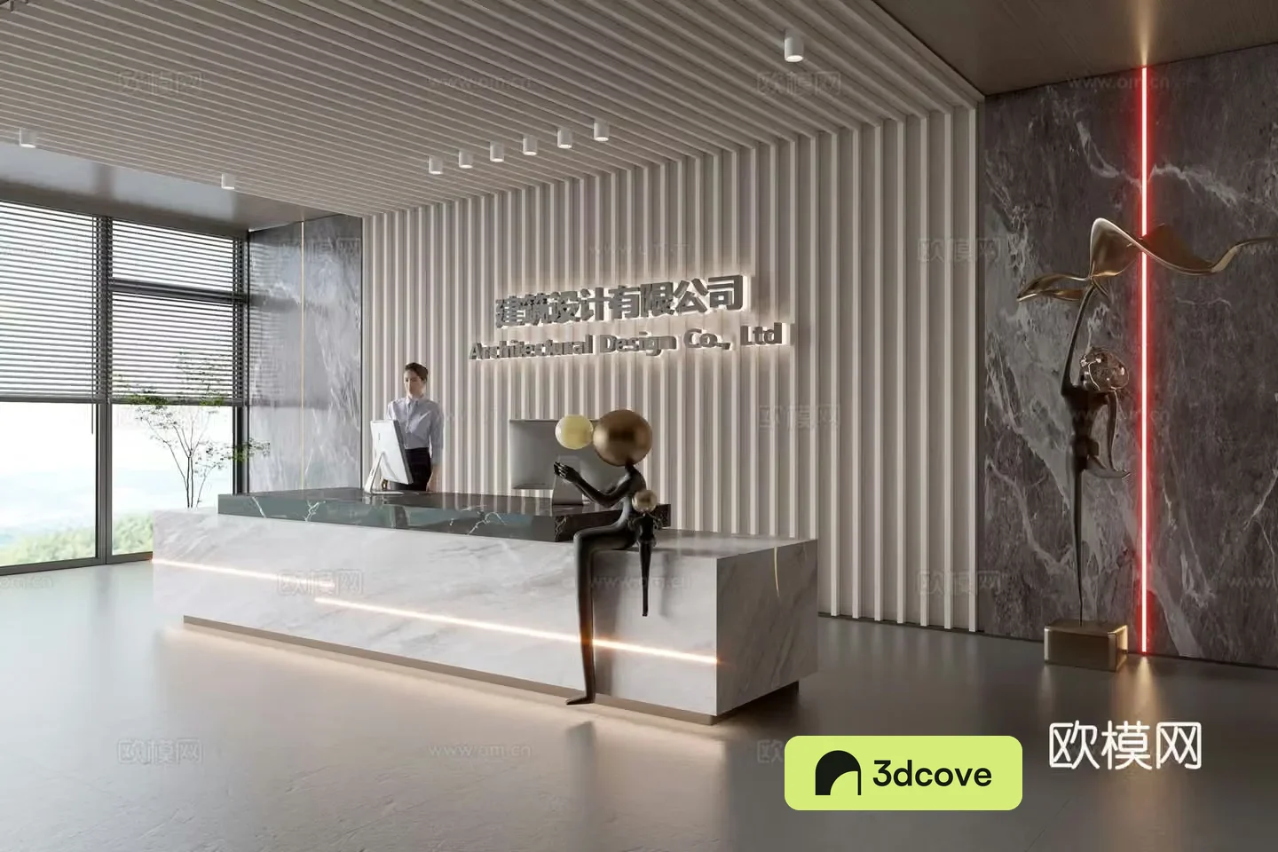 Modern company front desk reception area bar reception desk service desk company front desk background